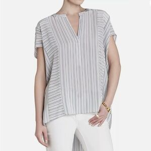 BCBG Max Azria Fatima Stipe Silk Top size XS/S
